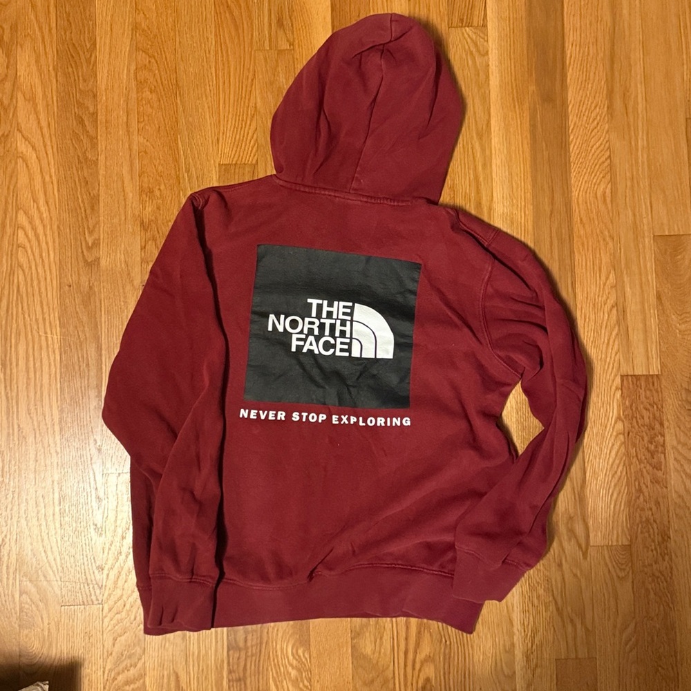 The North Face Men's Burgundy Hoodie - Picture 2 of 2